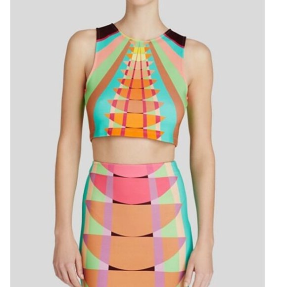 MARA HOFFMAN psychedelic crop top - Picture 1 of 5